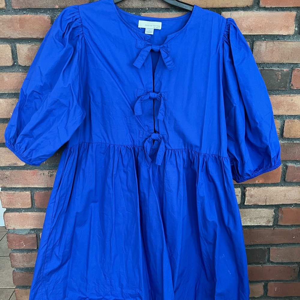 Casual Dress with Puff Sleeves